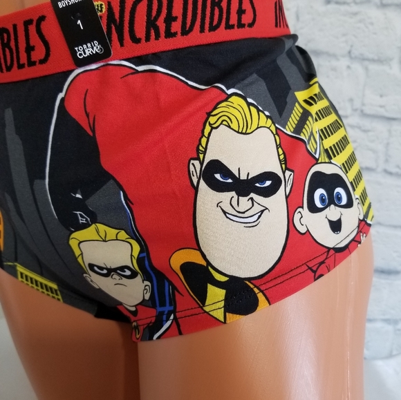 Torrid Incredibles Superhero Family Pixar Disney Boyshort Panty New 1X - Picture 10 of 12